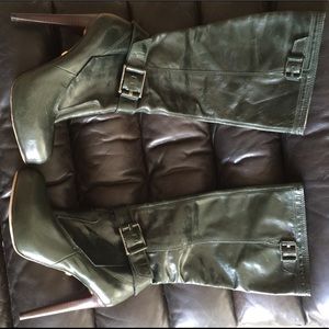 LAMB Leather High Heel Boots 9 L.A.M.B